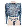 průhledný crop top  SHEIN