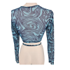 průhledný crop top  SHEIN