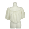 krémový plátěný crop top  PRIMARK