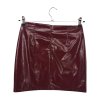 vínová koženková sukně DROLE DE COPINE vel. M - 38