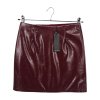vínová koženková sukně DROLE DE COPINE vel. M - 38