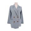 modrý kostkovaný kabát MONKI vel. XS  - 36