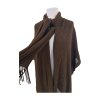 hnědé pončo / přehoz s šálou