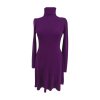fialové pletené šaty s rolákem GEORGE