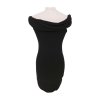 pružné černé šaty na ramena  NEXT