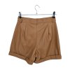 hnědé koženkové kraťasy PRIMARK