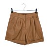 hnědé koženkové kraťasy PRIMARK