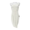 krémové přiléhavé šaty LULUS