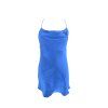 modré saténové šaty  ZARA