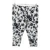 černobílé kalhoty s květy  TU