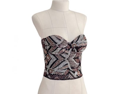 Černý korzet s ornamenty
