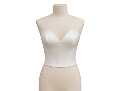 Saténový korzet - ivory