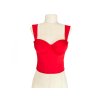 Saténový korzet - červený