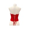 Červený korzet s křišťálky