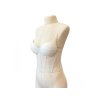 Tylový korzet - ivory s ramínky