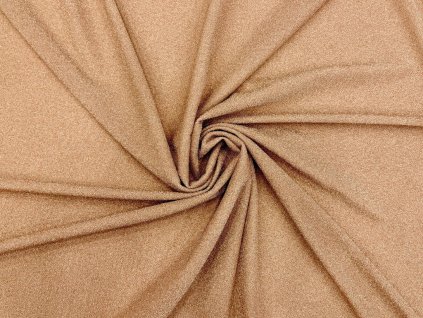 Elastický úplet s lurexem - zlatý