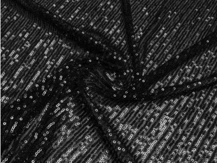 Filmová látka na pružném tylu, černá