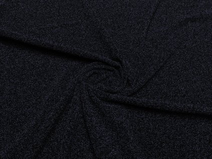 Elastický třpytivý úplet - tmavě modrý