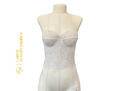 Krajkový korzet ivory, lístečky