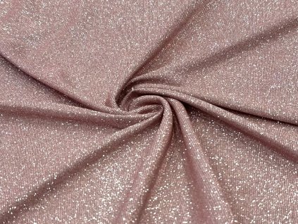 Třpytivý úplet – pudrovo-béžový