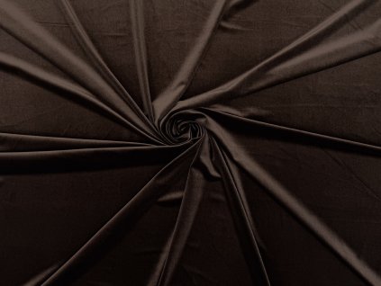 Samet velur elastický, čokoládový