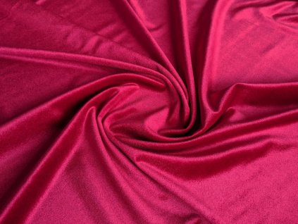 Samet velur elastický, červený