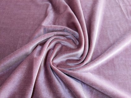 Samet velur elastický, starorůžový