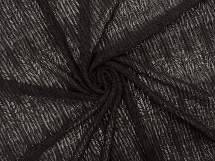 Krajka s organickým vzorem - černá