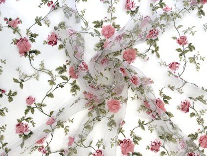 Organza 3D květy – růže