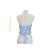 Bledě modrý korzet s 3D krajkou