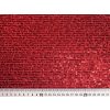Červená flitrová látka na úpletovém tylu