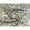 Satén Shimmer leopardí vzor, stříbrno-béžový