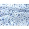 Tencel - modrý květinový vzor
