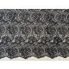 Vyšívaná krajka na tylu s paisley vzorem - černá