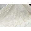 Vyšívaný tencel s květinovým vzorem – Ivory