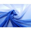 šifon ombre modrý