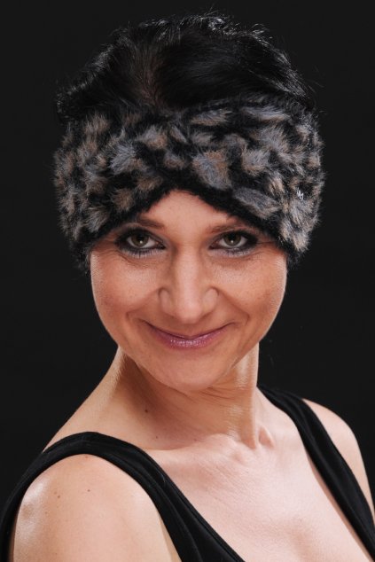 Tygrovaná čelenka LASENKA BLACK1