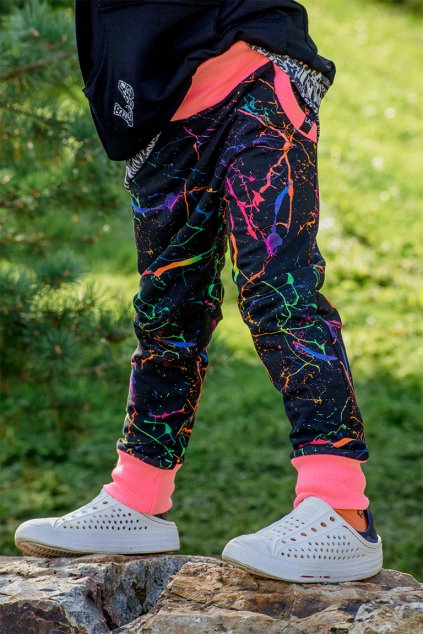 Detsky baggy color splash ruzovy 1