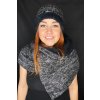 Cepice LASENKA vlna black white 4