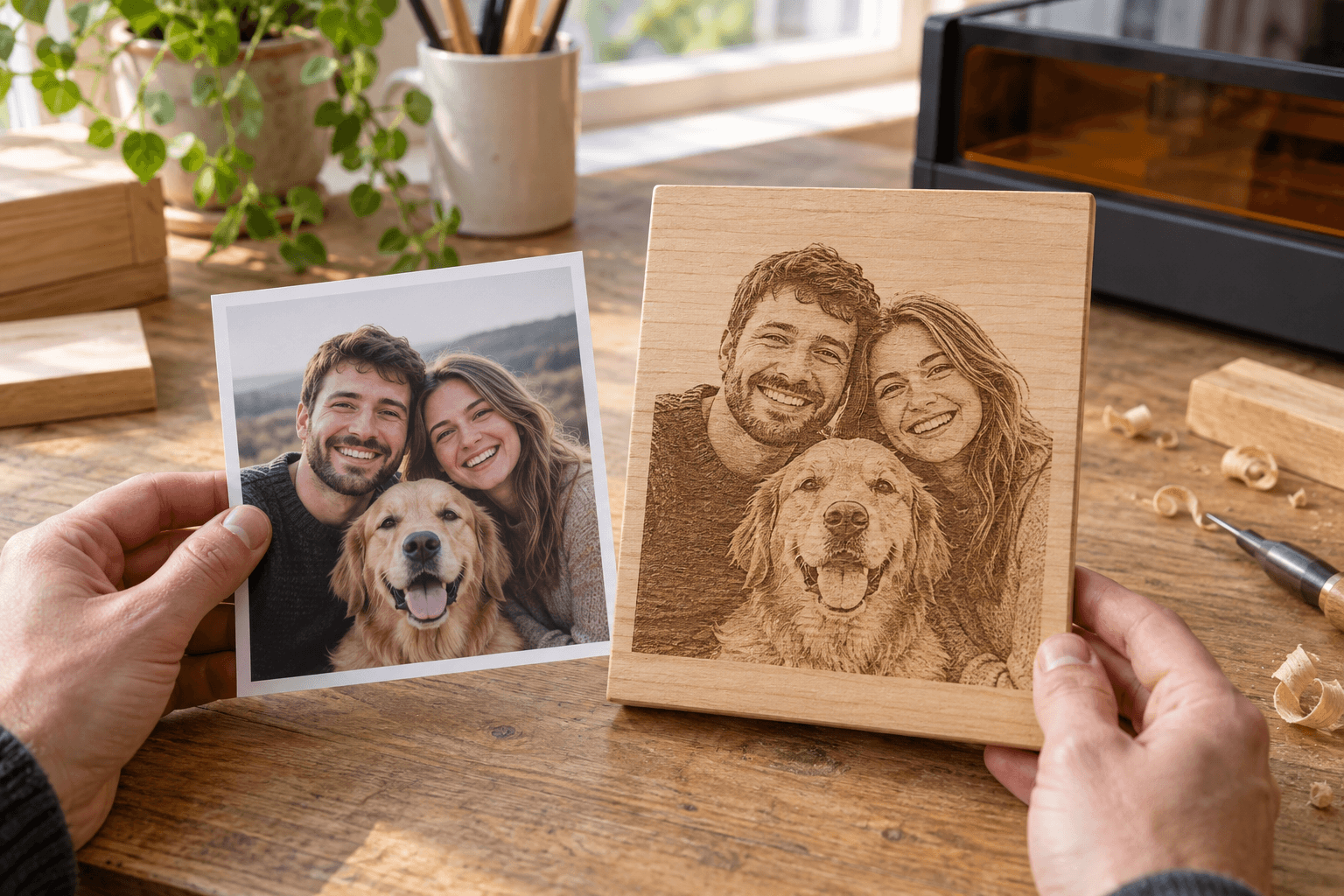 Jak připravit fotku na gravírování do dřeva: od výběru po objednávku