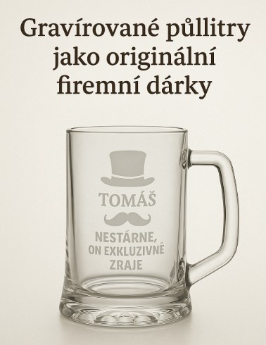 gravírování půllitrů