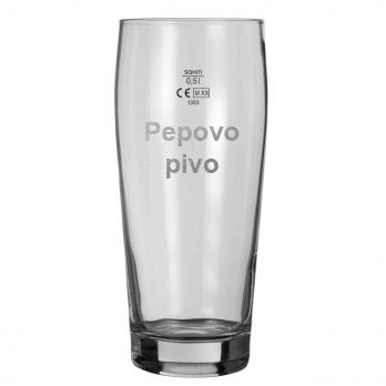 Pivní sklenice s gravírováním