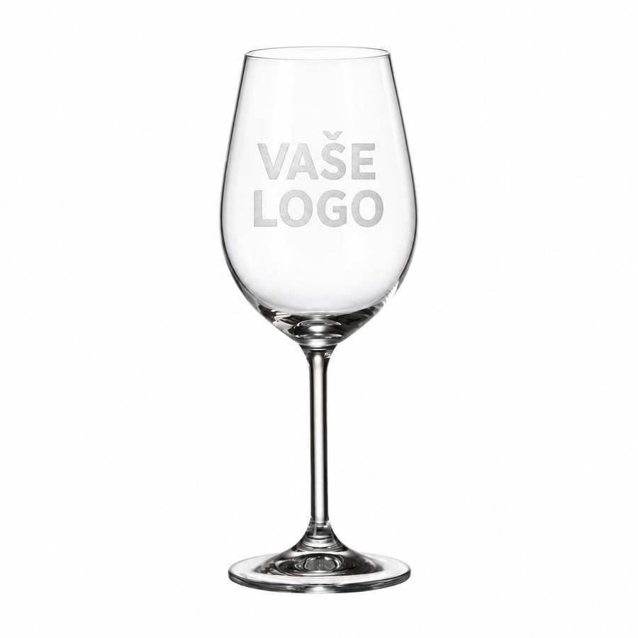 Sklenice na víno 0,35 l s ukázkou gravírování VAŠE LOGO