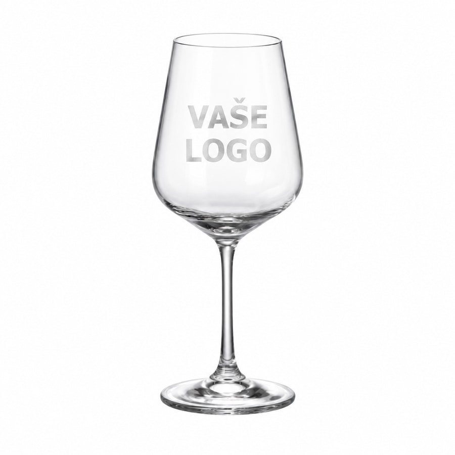 Sklenice na víno 0,45 l s ukázkou gravírování VAŠE LOGO