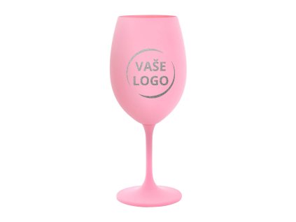 138 sklenice na vino ruzova 0 45l s vlastnim textem