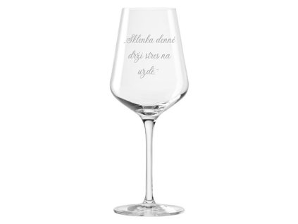 Sklenice na víno s vlastním textem