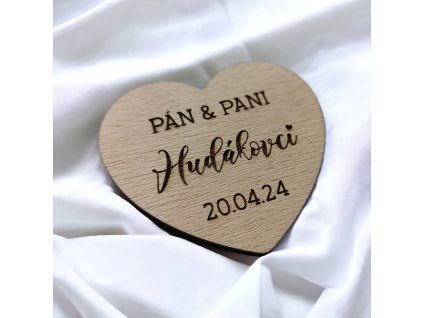 Svadobná magnetka pre hostí