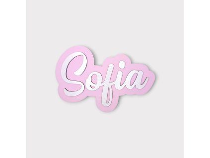 Drevená menovka Ružová