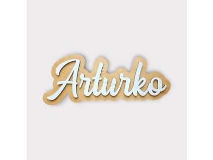 Detská drevená menovka