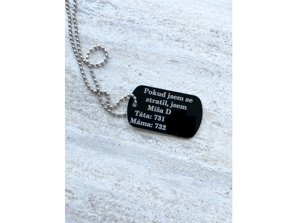 Dětský DOG TAG - ztracené dítě